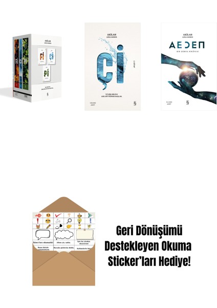 Azra Kohen Kutulu Set Fi-Çi-Pi + Çi + Aeden + Okuma Sticker'ları