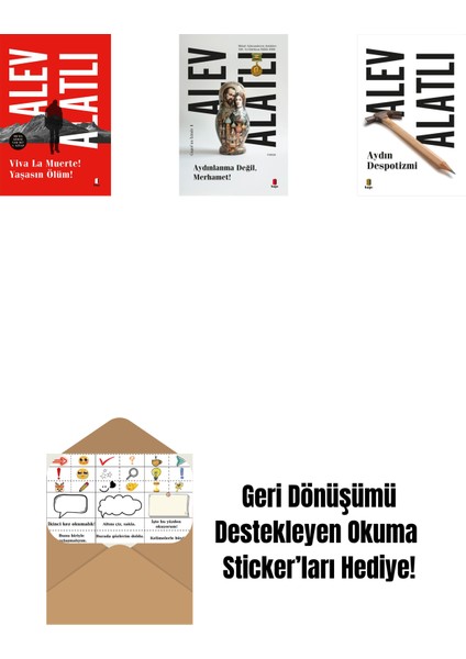 Viva La Muerte! Yaşasın Ölüm! + Aydınlanma Değil Merhamet! + Aydın Despotizmi + Okuma Sticker'ları