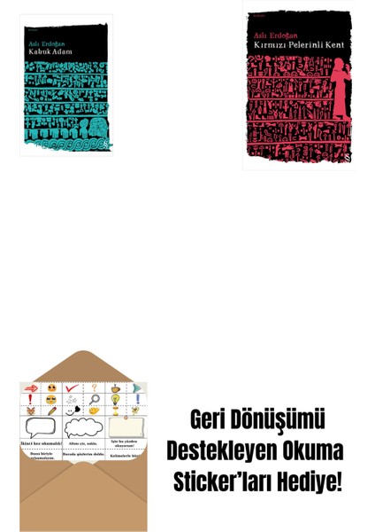 Kabuk Adam + Kırmızı Pelerinli Kent + Okuma Sticker'ları