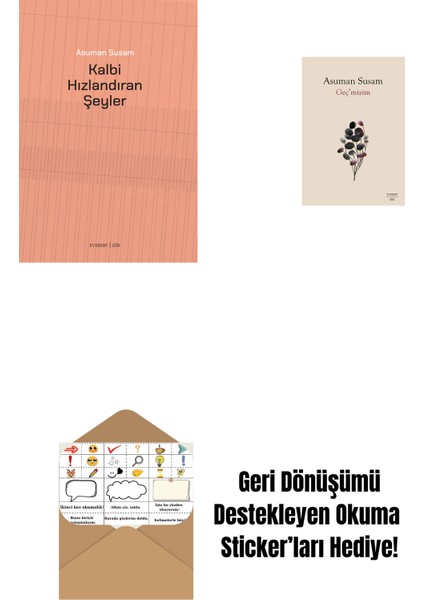 Kalbi Hızlandıran Şeyler + Geç’mişim + Okuma Sticker'ları