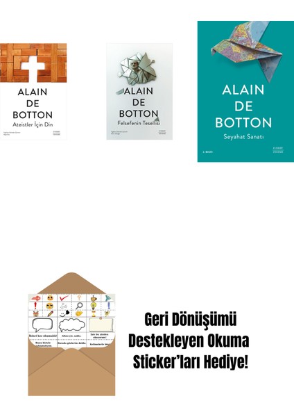 Ateistler Için Din + Felsefenin Tesellisi + Seyahat Sanatı + Okuma Sticker'ları