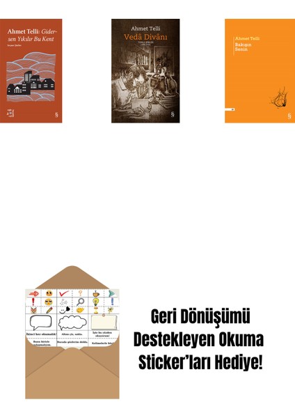 Everest Açıkhava 21 - Gidersen Yıkılır Bu Kent + Vedâ Divânı (Bez Ciltli) + Bakışın Senin + Okuma Sticker'ları