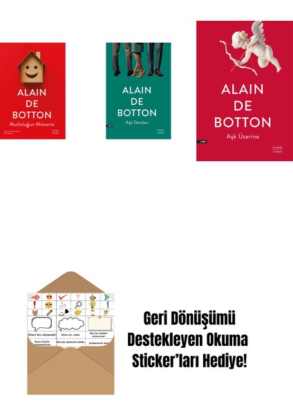 Mutluluğun Mimarisi + Aşk Dersleri + Aşk Üzerine + Okuma Sticker'ları