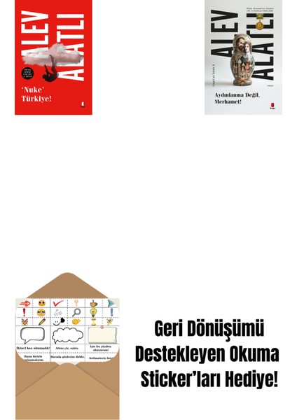 Nuke Türkiye + Aydınlanma Değil Merhamet! + Okuma Sticker'ları