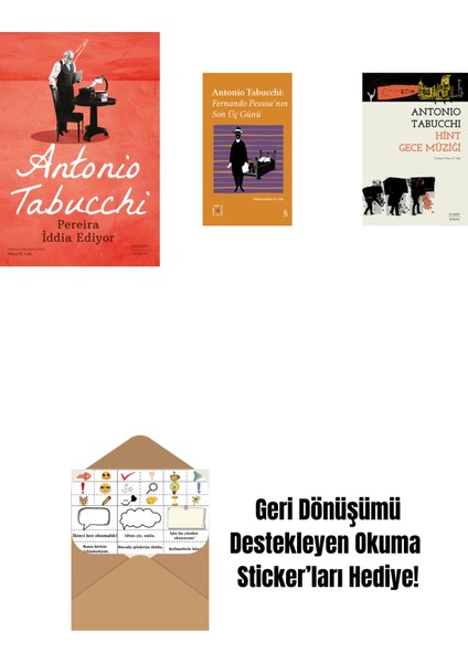Pereira Iddia Ediyor + Everest Açıkhava 34 - Fernando Pessoa’nın Son Üç Günü + Hint Gece Müziği + Okuma Sticker'ları
