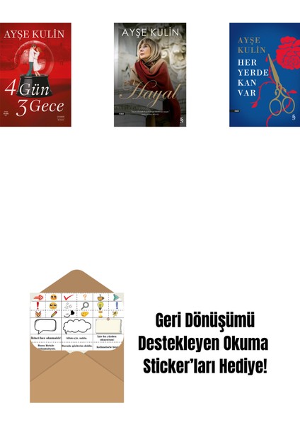 4 Gün 3 Gece + Hayal + Her Yerde Kan Var (Ciltli) + Okuma Sticker'ları