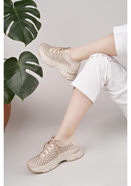 Swell 37100 Bej Triko Kadın Sneakers fiyatları