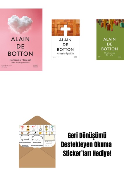 Romantik Hareket + Ateistler Için Din + Havalimanında Bir Hafta + Okuma Sticker'ları