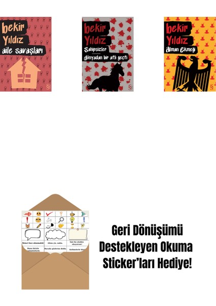 Aile Savaşları + Sahipsizler - Dünyadan Bir Atlı Geçti + Alman Ekmeği + Okuma Sticker'ları