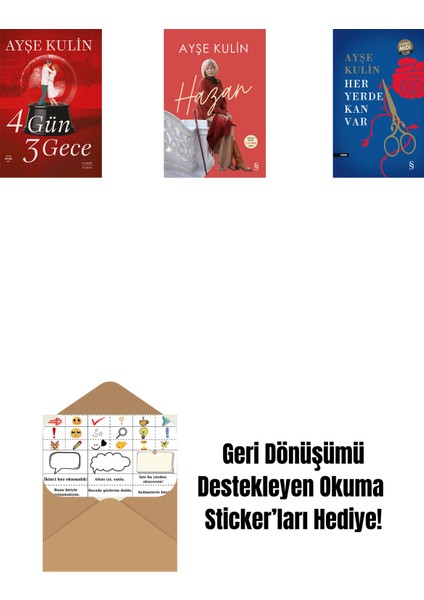 4 Gün 3 Gece + Hazan + Her Yerde Kan Var (Midi Boy) + Okuma Sticker'ları