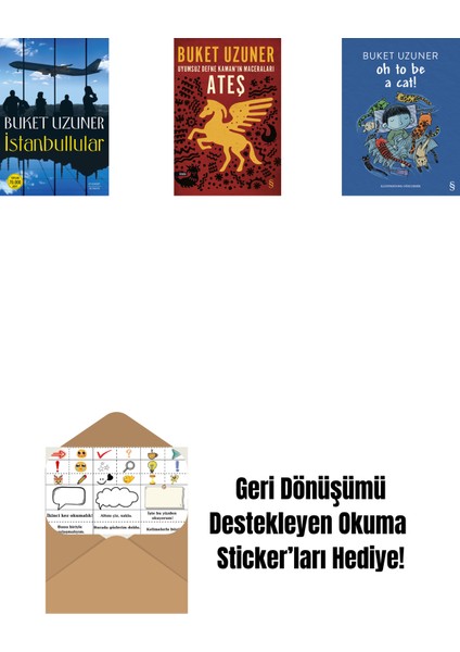 Istanbullular + Uyumsuz Defne Kaman'ın Maceraları - Ateş + Oh To Be A Cat! + Okuma Sticker'ları