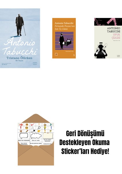 Tristano Ölürken + Everest Açıkhava 34 - Fernando Pessoa’nın Son Üç Günü + Ufuk Çizgisi + Okuma Sticker'ları