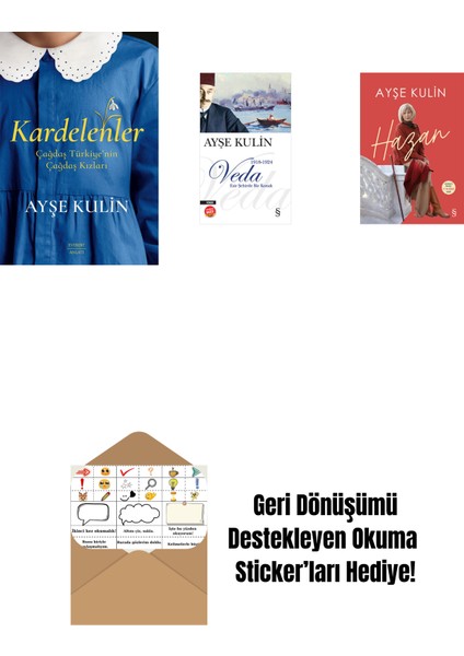 Kardelenler + Veda (Midi Boy) + Hazan + Okuma Sticker'ları