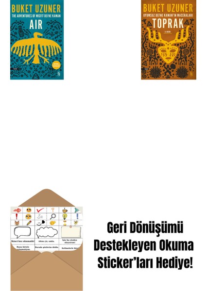Air - The Adventures Of Misfit Defne Kaman + Uyumsuz Defne Kaman'ın Maceraları - Toprak + Okuma Sticker'ları