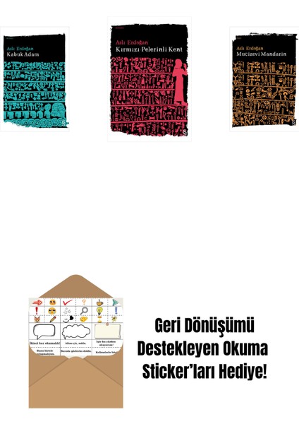 Kabuk Adam + Kırmızı Pelerinli Kent + Mucizevi Mandarin + Okuma Sticker'ları