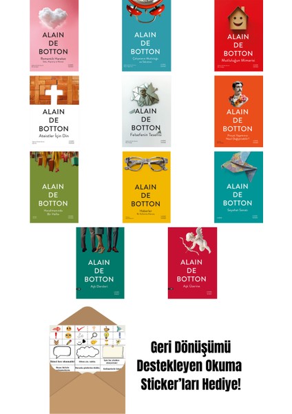Alain De Botton 11 Kitap Set + Okuma Sticker'ları