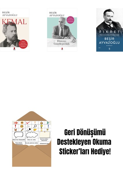 Kemal + Dünyayı Güzelleştirmek + Fikret (Ciltli) + Okuma Sticker'ları