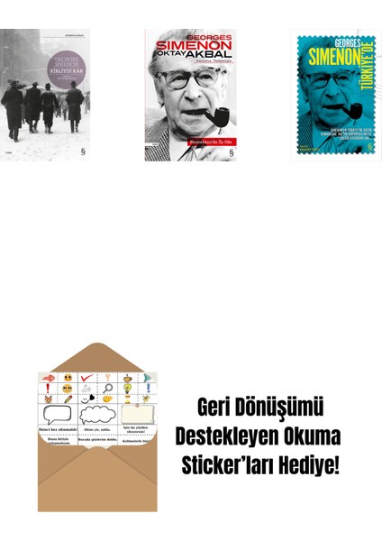 Kirliydi Kar + Manhattan'da Üç Oda + Georges Simenon Türkiye'de + Okuma Sticker'ları