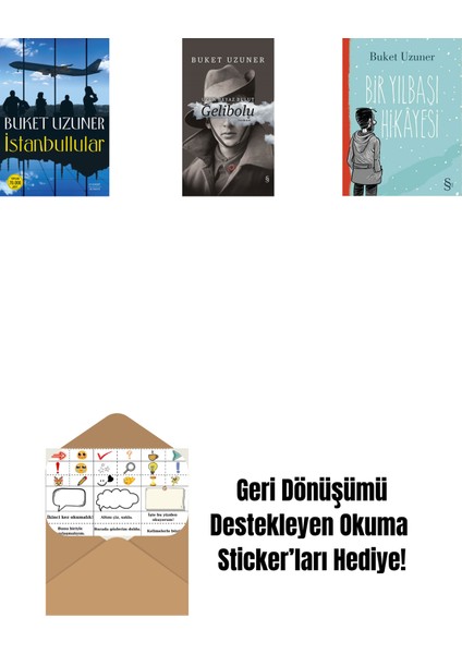 Istanbullular + Gelibolu (Ciltli) + Bir Yılbaşı Hikâyesi + Okuma Sticker'ları