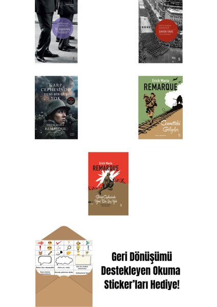 Erich Maria Remarque 5 Kitap Set + Okuma Sticker'ları