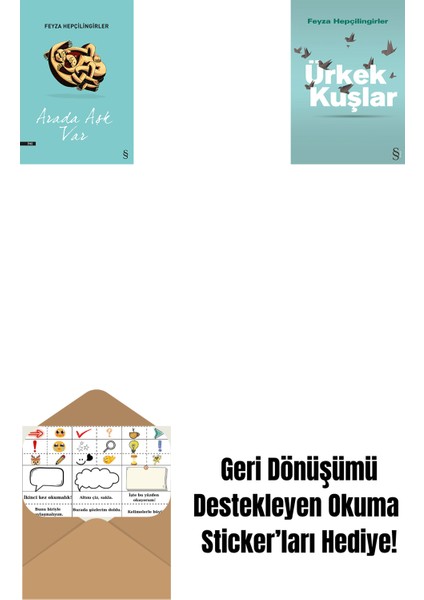 Arada Aşk Var + Ürkek Kuşlar + Okuma Sticker'ları