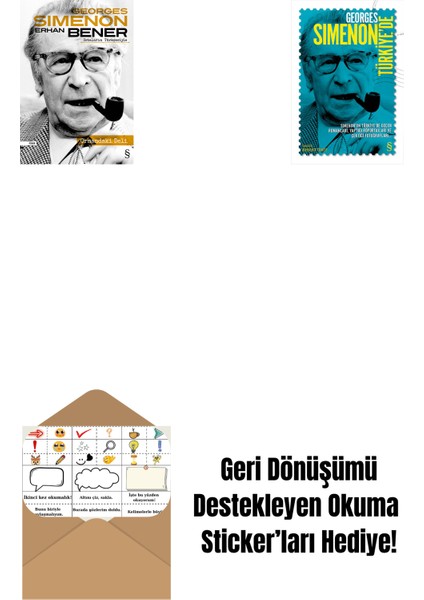 Ormandaki Deli + Georges Simenon Türkiye'de + Okuma Sticker'ları