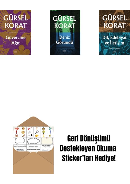 Güvercine Ağıt + Deniz Göründü + Dil, Edebiyat ve Iletişim + Okuma Sticker'ları