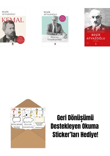 Kemal + Dünyayı Güzelleştirmek + Haşim (Ciltli) + Okuma Sticker'ları