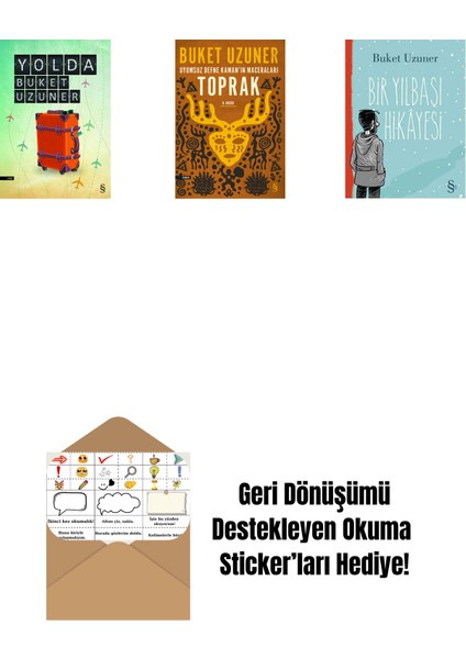 Yolda + Uyumsuz Defne Kaman'ın Maceraları - Toprak + Bir Yılbaşı Hikâyesi + Okuma Sticker'ları