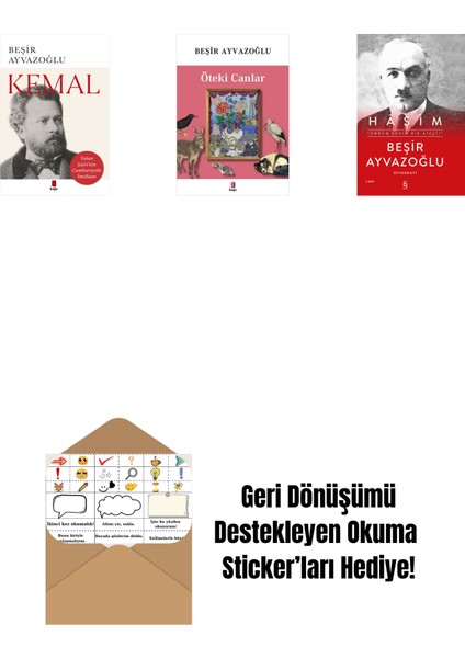 Kemal + Öteki Canlar + Haşim (Ciltli) + Okuma Sticker'ları