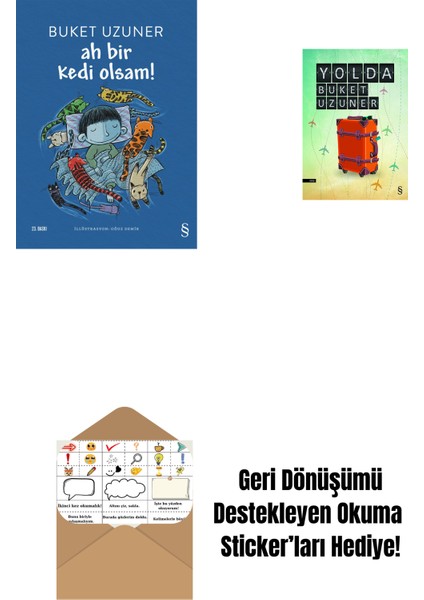 Ah Bir Kedi Olsam! + Yolda + Okuma Sticker'ları