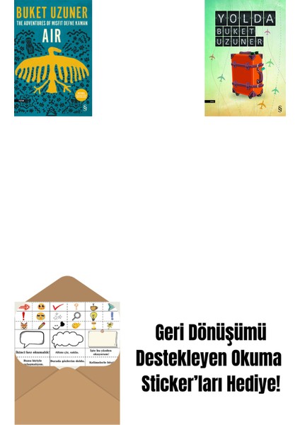 Air - The Adventures Of Misfit Defne Kaman + Yolda + Okuma Sticker'ları