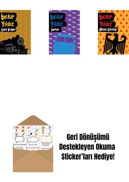 Kara Vagon + Harran + Alman Ekmeği + Okuma Sticker'ları