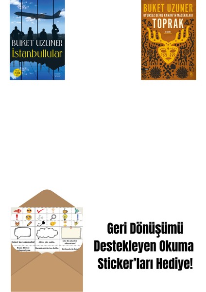 Istanbullular + Uyumsuz Defne Kaman'ın Maceraları - Toprak + Okuma Sticker'ları