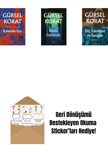 Kalenderiye + Deniz Göründü + Dil, Edebiyat ve Iletişim + Okuma Sticker'ları