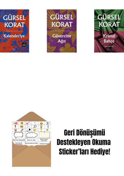 Kalenderiye + Güvercine Ağıt + Kristal Bahçe + Okuma Sticker'ları