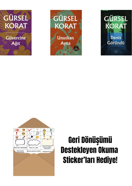 Güvercine Ağıt + Unutkan Ayna + Deniz Göründü + Okuma Sticker'ları