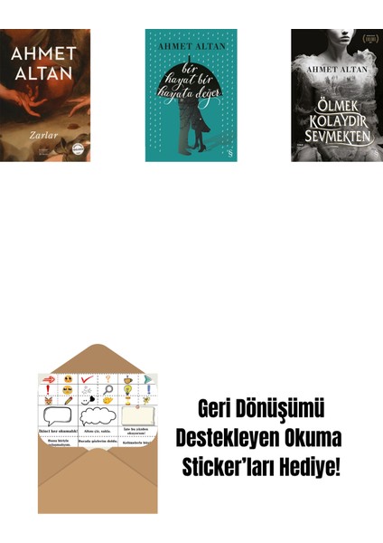 Zarlar + Bir Hayat Bir Hayata Değer + Ölmek Kolaydır Sevmekten + Okuma Sticker'ları