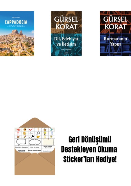 Cappadocia (Ciltli) + Dil, Edebiyat ve Iletişim + Kurmacanın Yapısı + Okuma Sticker'ları