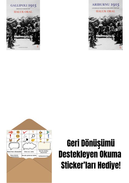 Gallipoli 1915 (Ciltli) + Arıburnu 1915 (Ciltli) + Okuma Sticker'ları