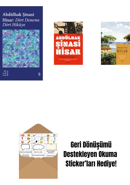 Everest Açıkhava 42 - Dört Deneme Dört Hikâye + Edebiyat Yazıları - 1 + Geçmiş Zaman Köşkleri (Kitap Boy) + Okuma Sticker'ları