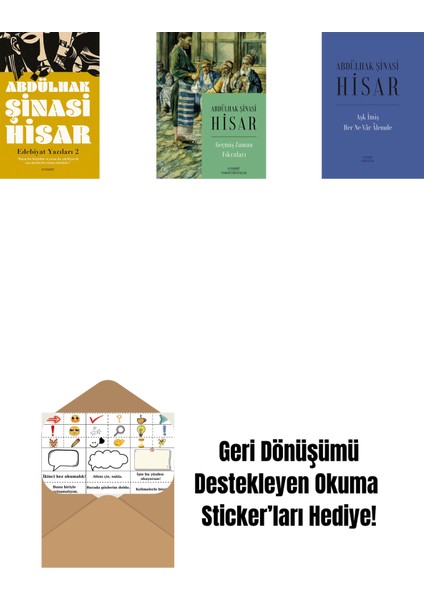Edebiyat Yazıları 2 + Geçmiş Zaman Fıkraları + Aşk Imiş Her Ne Vâr Âlemde (Ciltli) + Okuma Sticker'ları