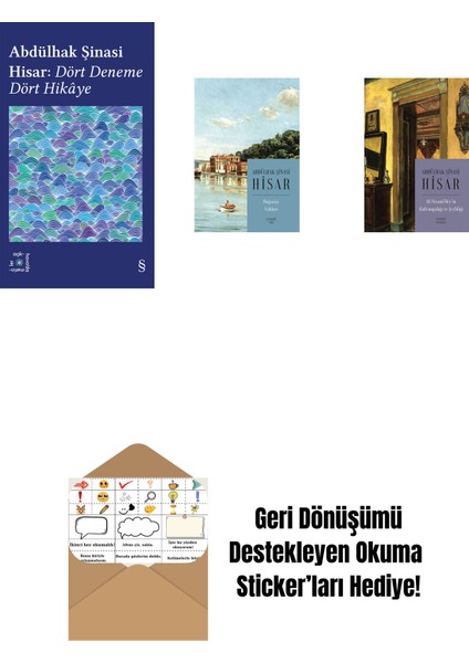 Everest Açıkhava 42 - Dört Deneme Dört Hikâye + Boğaziçi Yalıları (Kitap Boy) + Ali Nizami Bey’in Alafrangalığı ve Şeyhliği (Kitap Boy) + Okuma Sticker'ları