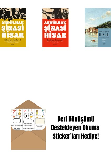 Edebiyat Yazıları 2 + Edebiyat Yazıları - 1 + Boğaziçi Yalıları (Kitap Boy) + Okuma Sticker'ları
