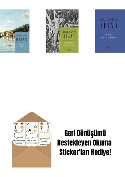 Boğaziçi Yalıları (Kitap Boy) + Ahmet Haşim: Şiiri ve Hayatı + Aşk Imiş Her Ne Vâr Âlemde (Ciltli) + Okuma Sticker'ları