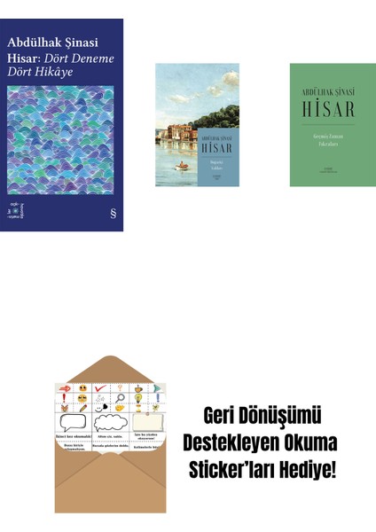 Everest Açıkhava 42 - Dört Deneme Dört Hikâye + Boğaziçi Yalıları (Kitap Boy) + Geçmiş Zaman Fıkraları (Ciltli) + Okuma Sticker'ları