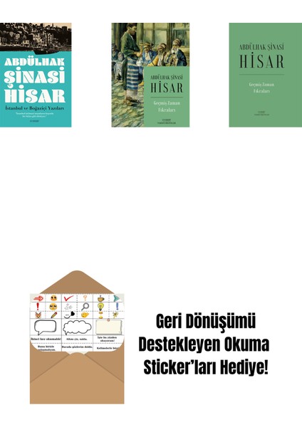 Istanbul ve Boğaziçi Yazıları + Geçmiş Zaman Fıkraları + Geçmiş Zaman Fıkraları (Ciltli) + Okuma Sticker'ları