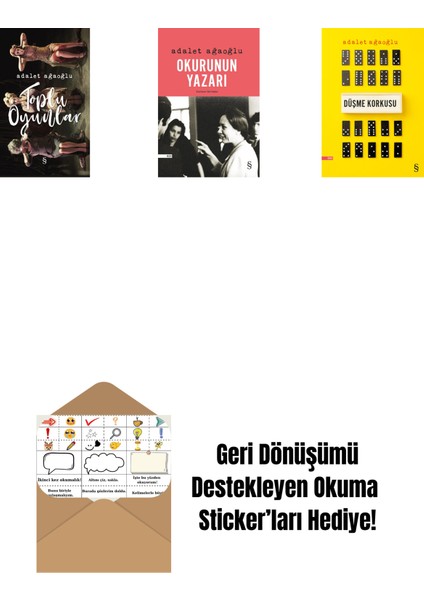 Toplu Oyunlar (Ciltli) + Okurunun Yazarı + Düşme Korkusu + Okuma Sticker'ları