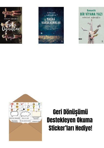 Toplu Oyunlar (Ciltli) + Başka Karşılaşmalar + Romantik Bir Viyana Yazı + Okuma Sticker'ları