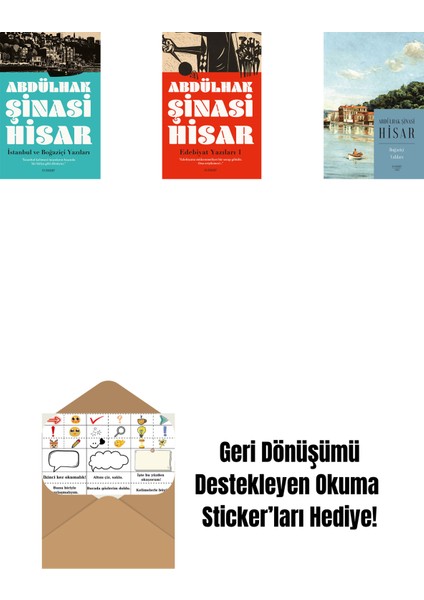 Istanbul ve Boğaziçi Yazıları + Edebiyat Yazıları - 1 + Boğaziçi Yalıları (Kitap Boy) + Okuma Sticker'ları
